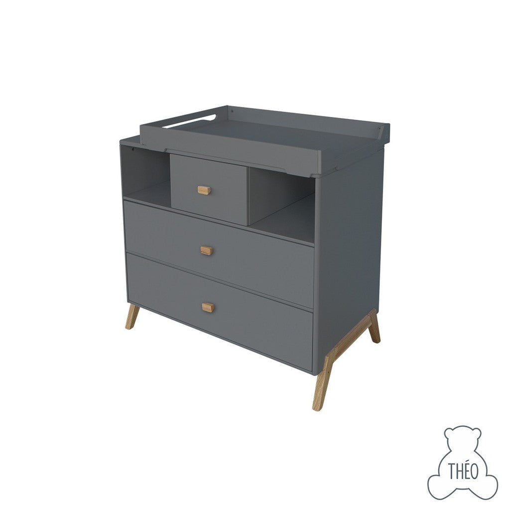 THEO MARELIE CHEST OF DRAWERS NEIGE SILEX COLOUR / LEMARI KECIL ANAK