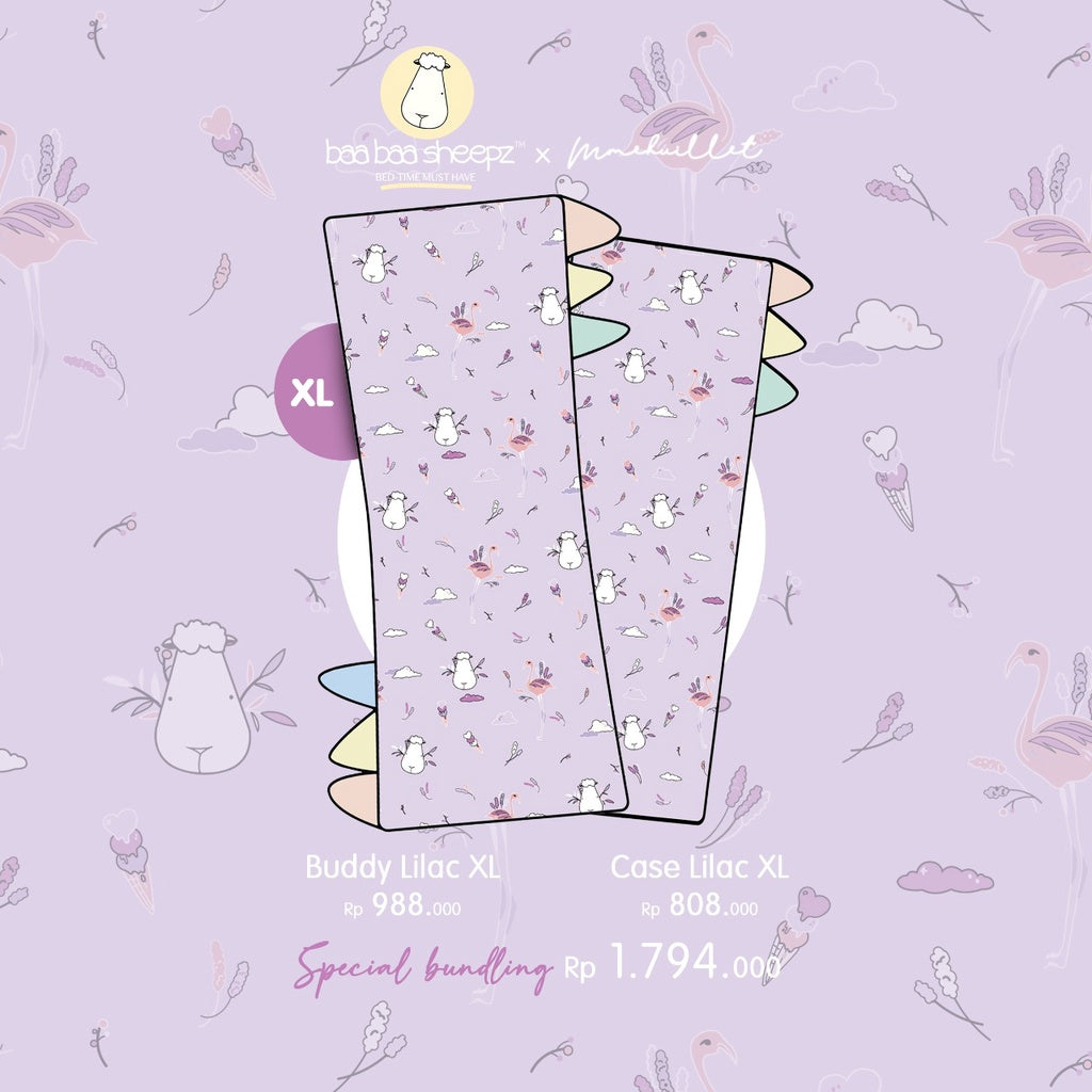 SPECIAL BUNDLING BUDDY LILAC + CASE LILAC / BANTAL BBS FLAMINGO