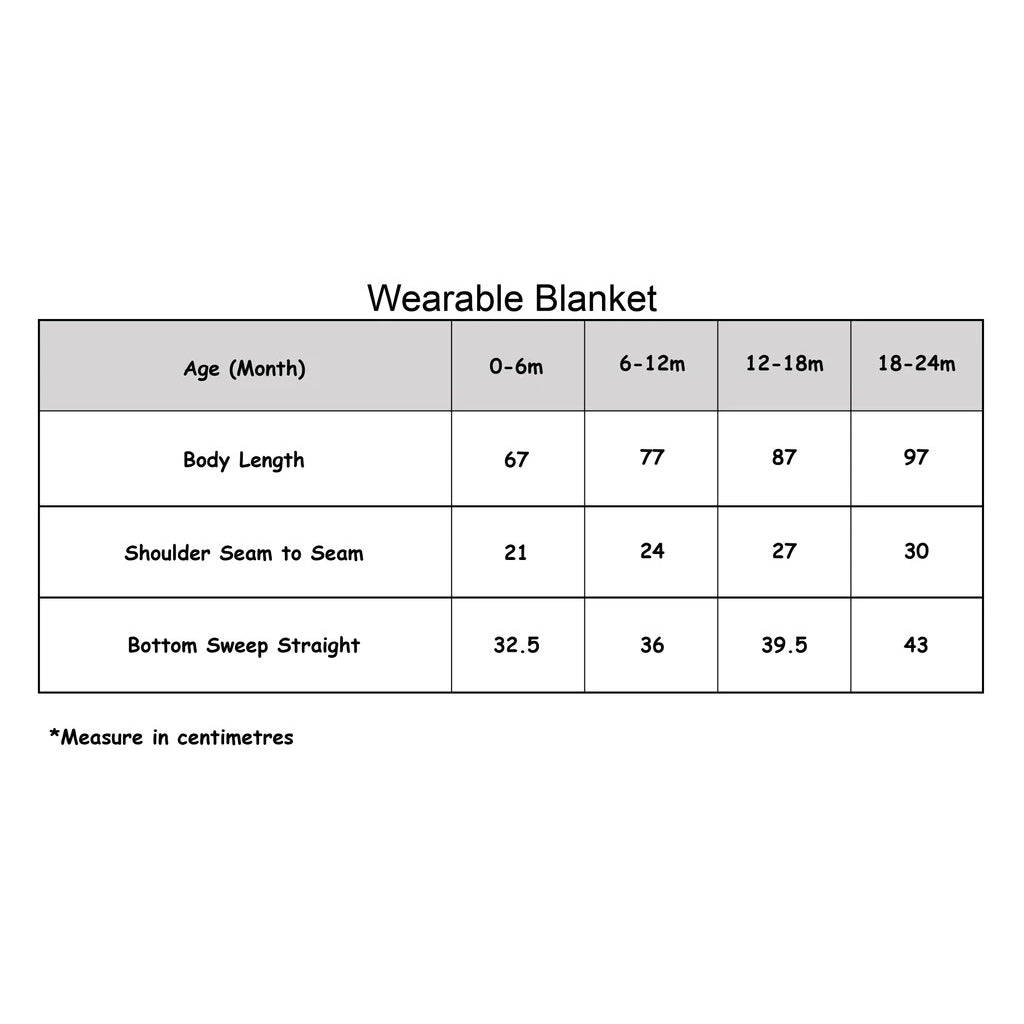 Baabaasheepz Wearable Blanket Zip Sweet Dreams Baa Baa / Bedong Selimut Instan