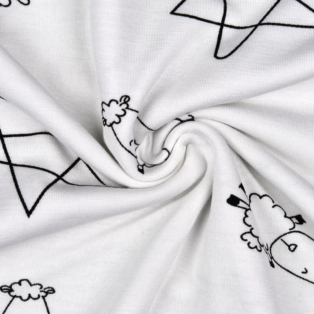 Baabaasheepz Tiered Dress Cute Big Star & Sheepz White / Dress Anak - 3-4 tahun