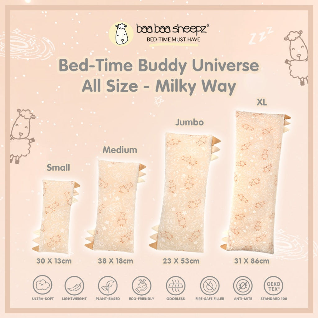 Baabaasheepz Bedtime Buddy Baa Baa in the Universe New Colour Milky Way / Starry Star S/M/L/XL / Bantal Anak