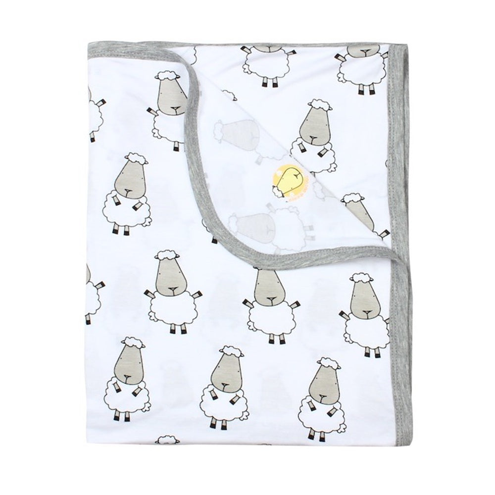 Baabaasheepz Single Layer Blanket Small Sheepz / Blanket Anak Impor - Putih