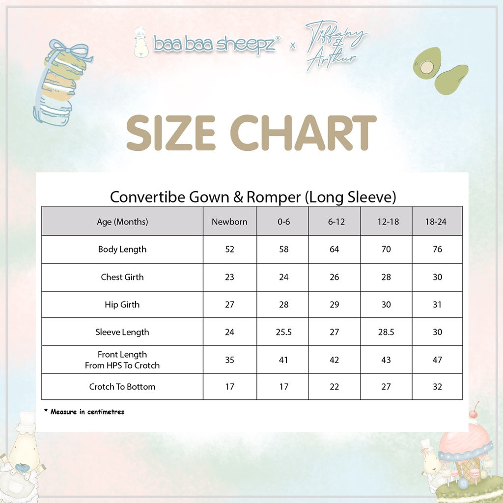 Baabaasheepz x Tiffany - Convertible Gown & Romper Chef Baa Baa