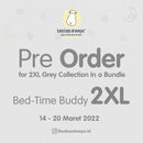 BED-TIME BUDDY 2XL GREY + CASE 2XL GREY BUNDLING / BANTAL BAABAASHEEPZ