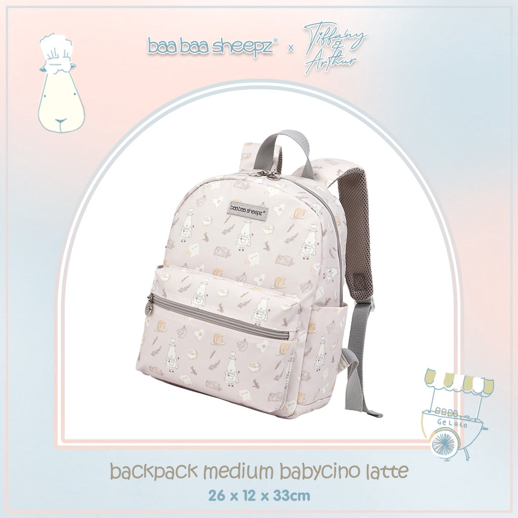 Baa Baa Sheepz x Tiffany Backpack Chef Baa Baa Babyccino Latte