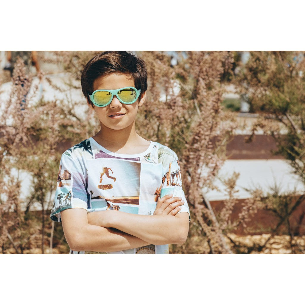 Shadez Eyewear Designer Leaf Print Green Junior 3-7yr / Kacamata Fashion Anak Sunglasses
