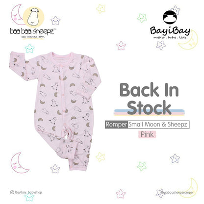 Baabaasheepz Bamboo Romper Snap Small Moon / Romper Anak Lengan Panjang Baabaasheepz