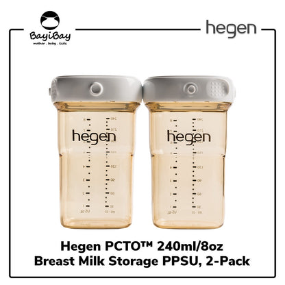 Hegen Milk Storage 240ml - 2pack / Botol Susu Premium