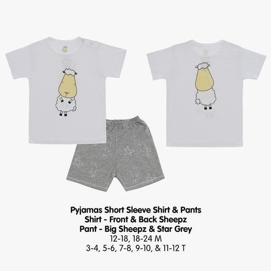 Pyjamas SS Front Back Sheepz Kids Baa Baa Sheepz / Pyjamas Anak