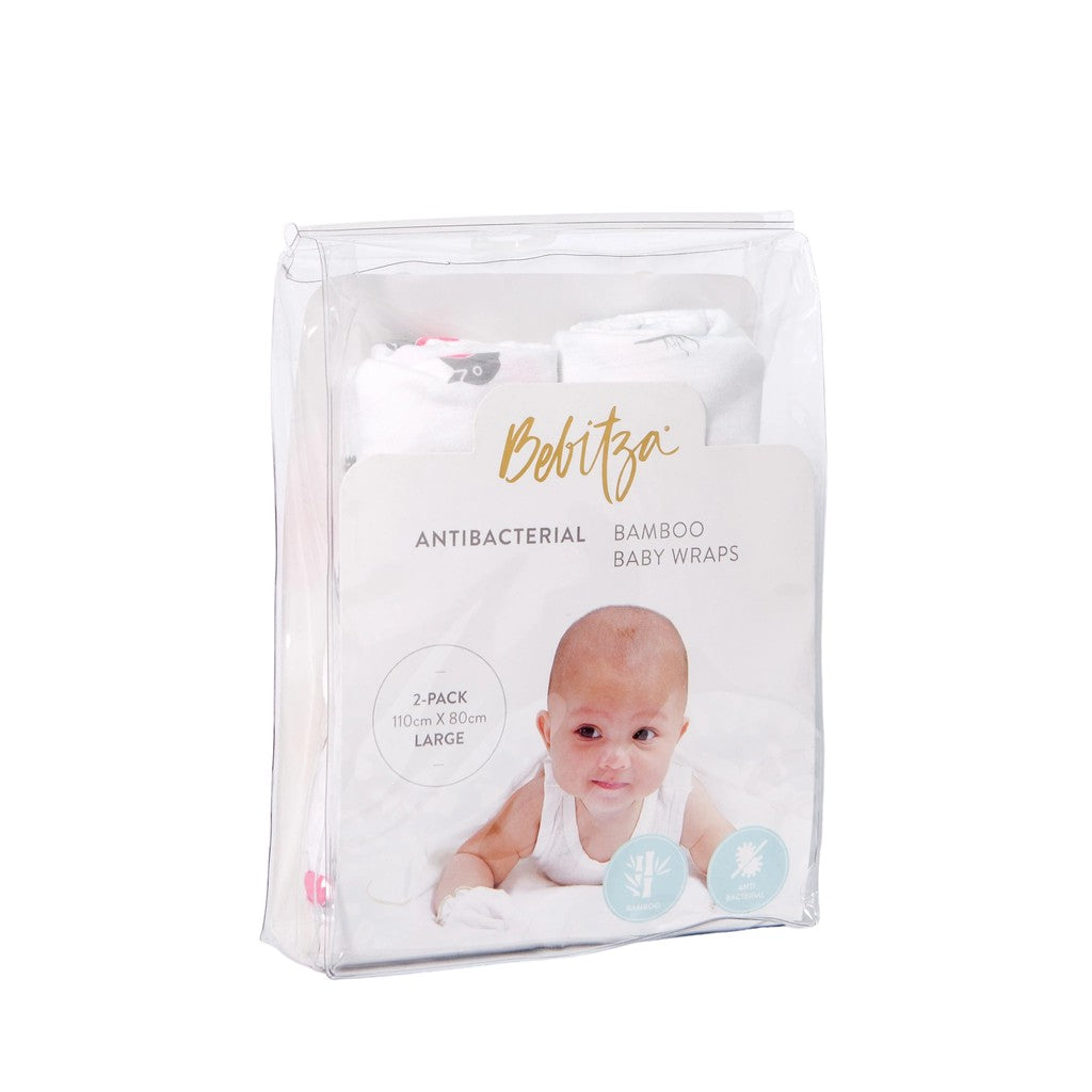 Bebitza 2 pack Bamboo Baby Wrap - Bird Feather / Bedongan Bayi Import