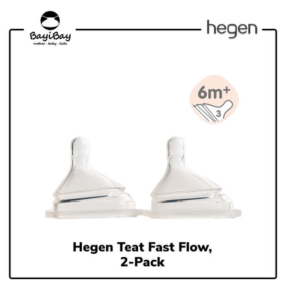 Hegen Teat Flow, 2-Pack / Teat / Dot Anak