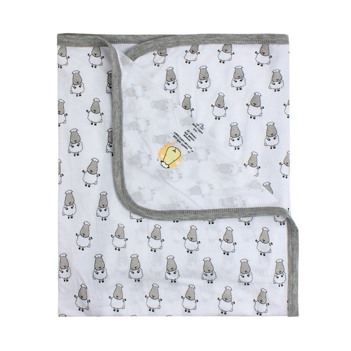 Baabaasheepz Single Layer Blanket Small Sheepz / Blanket Anak Impor - Putih