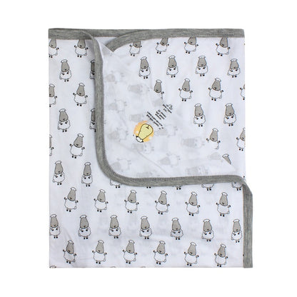 Baabaasheepz Single Layer Blanket Small Sheepz / Blanket Anak Impor - Putih