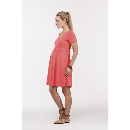Spring Maternity Short Sleeves Betsy V Neck Dress / Baju Hamil Menyusui Premium