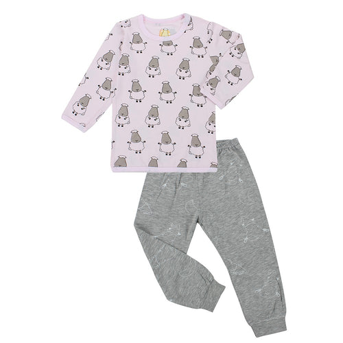 Pyjamas Set Bamboo Big Sheepz Pink Baa Baa Sheepz / Piyama Anak / Baju Tidur