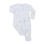 Romper Zipper White Baabaasheepz  / Romper Bayi Resleting Baabaasheepz