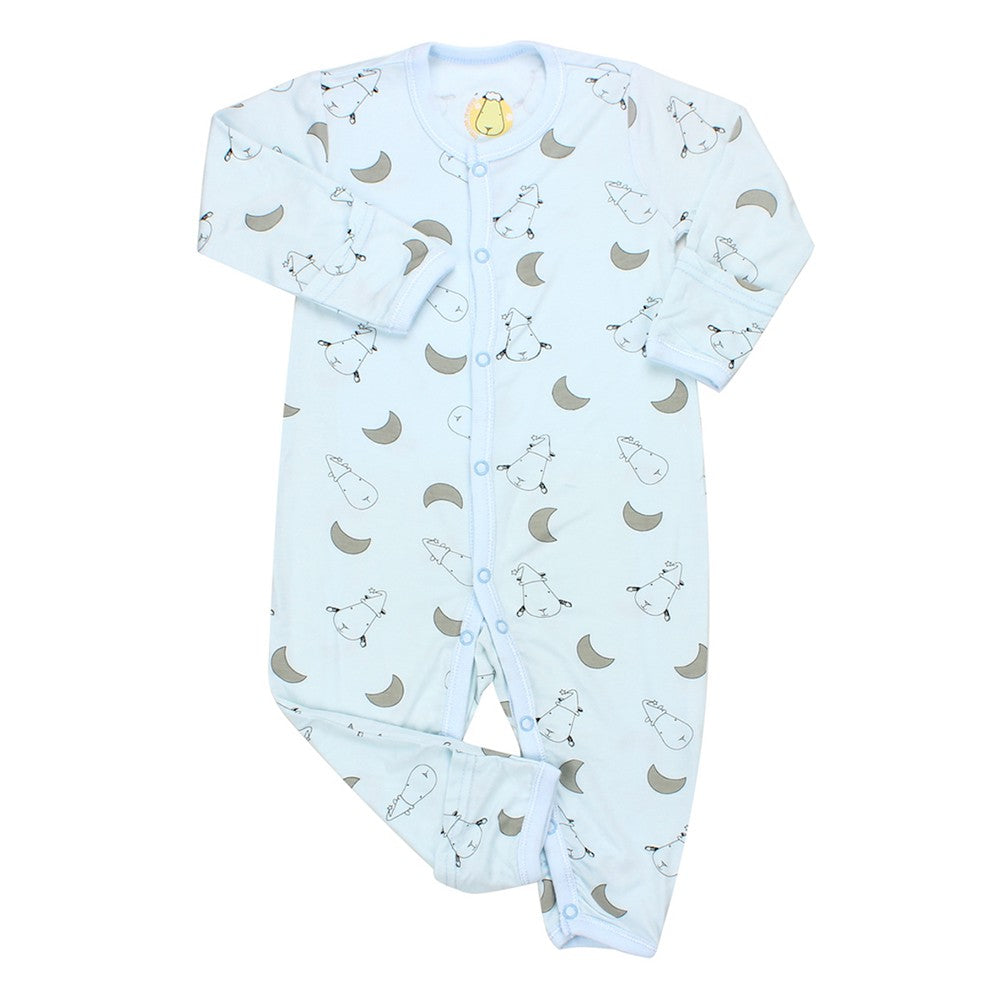 Baabaasheepz Bamboo Romper Snap Small Moon / Romper Anak Lengan Panjang Baabaasheepz