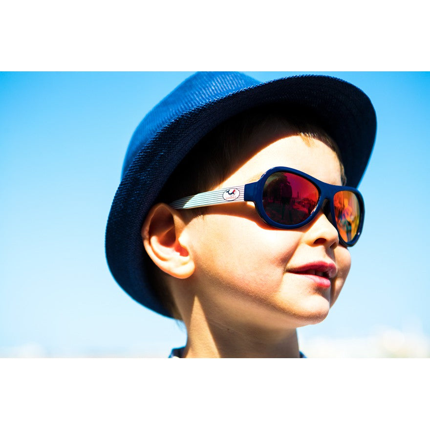 Shadez Eyewear Designer Whale Navy Stripes Junior 3-7yr / Kacamata Fashion Anak Sunglasses