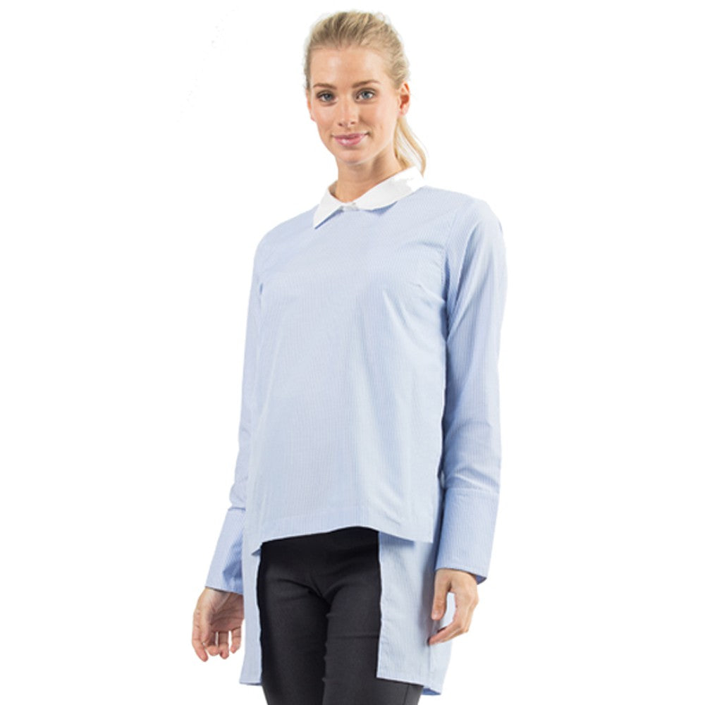 Bove Long Sleeves Dawn Hi Lo Shirt Top Blue / Baju Menyusui Impor