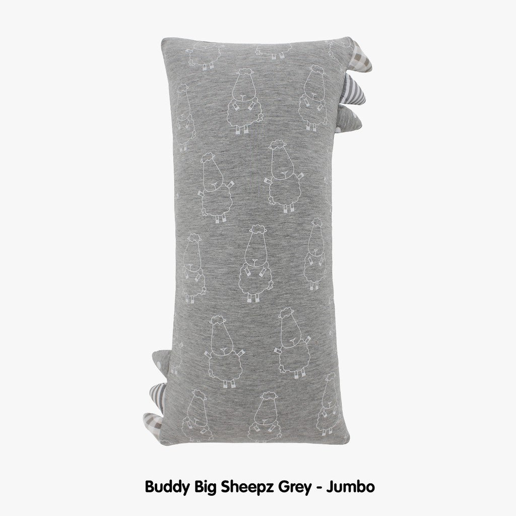 Pillow Buddy Baa Baa Sheepz Grey Jumbo Size / Bantal Baa Baa Sheepz Jumbo Abu-Abu