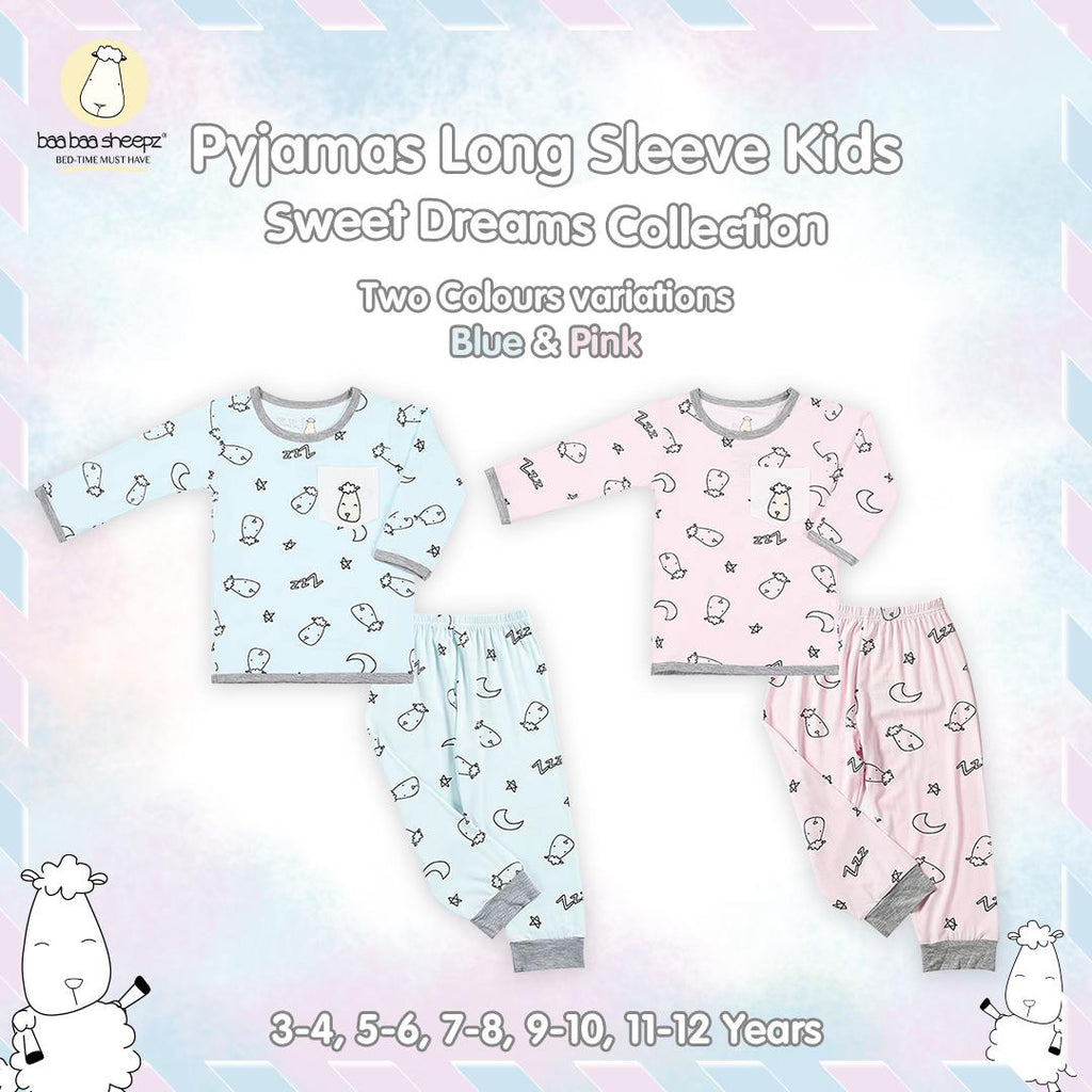 BBS Pyjamas Set Sweet Dreams Baa Baa Pink Blue Kids