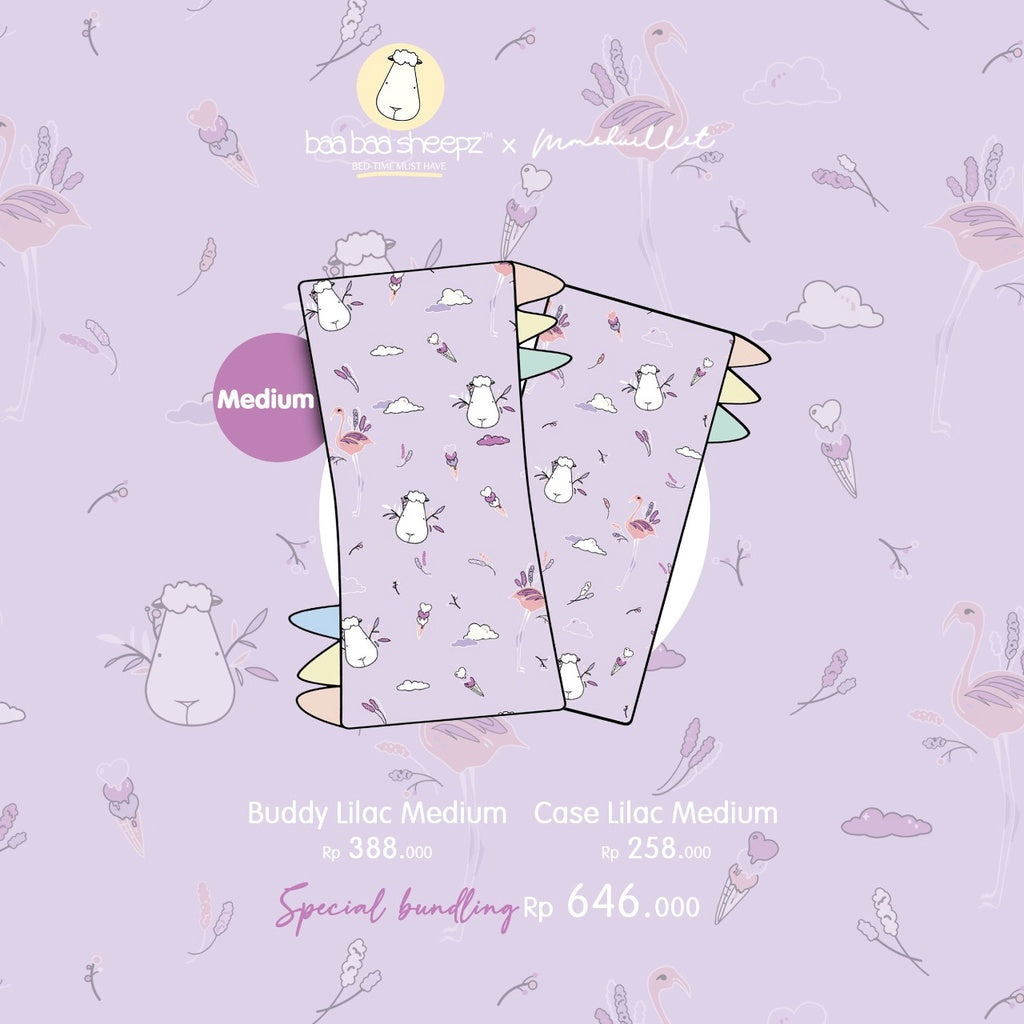 SPECIAL BUNDLING BUDDY LILAC + CASE LILAC / BANTAL BBS FLAMINGO