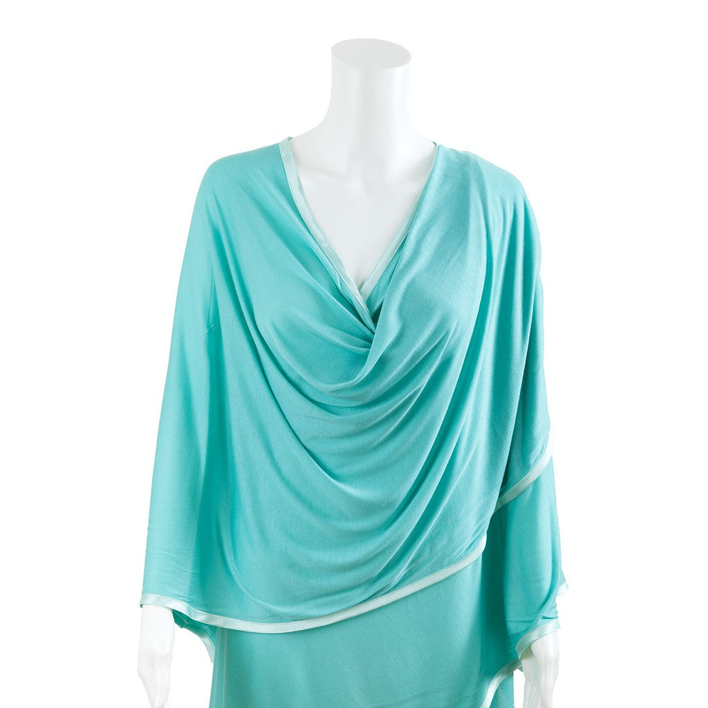 Bebitza Modal Nursing Cover - Teal /  Apron Menyusui Import Bebitza