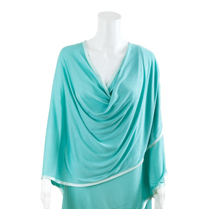 Bebitza Modal Nursing Cover - Teal /  Apron Menyusui Import Bebitza