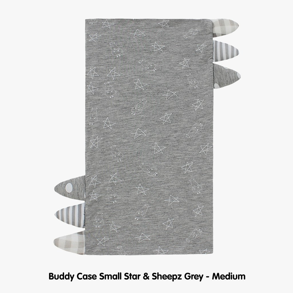 BedTime Buddy Case Medium Grey Baa Baa Sheepz / Sarung Bantal Medium Baa Baa Sheepz