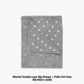 Double Layer Blanket Grey 36M Baa Baa Sheepz / Selimut Bayi 80X100cm