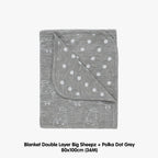 Double Layer Blanket Grey 36M Baa Baa Sheepz / Selimut Bayi 80X100cm