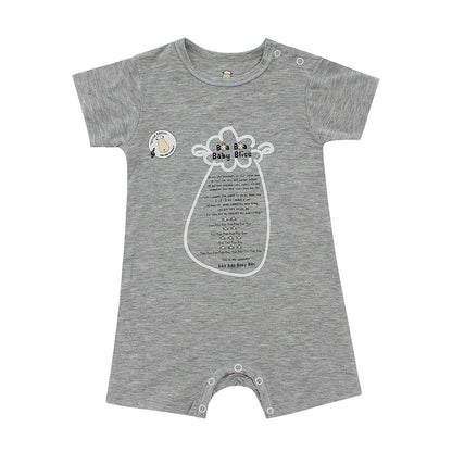 SPECIAL EDITION - Romper Short Sleeve Baa Baa Sheepz Grey / Romper Anak Baa Baa Sheepz