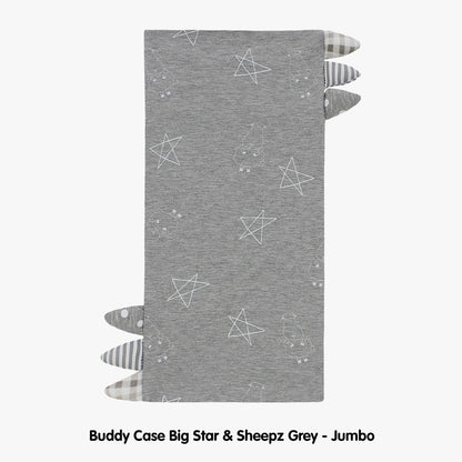 BedTime Buddy Case Jumbo Grey Baa Baa Sheepz / Sarung Bantal Jumbo Baa Baa Sheepz