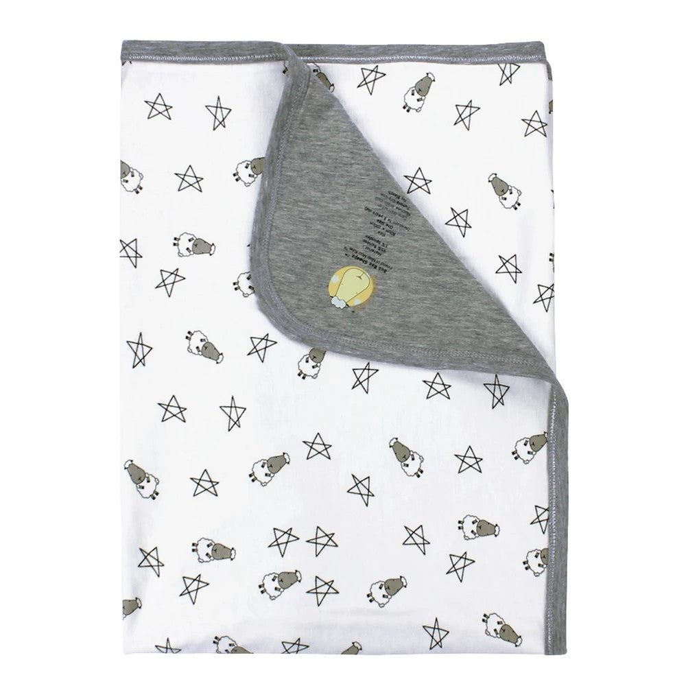 Double Layer Blanket Big Sheepz White Large Adult  / Selimut Large 140x210cm Baabaasheepz