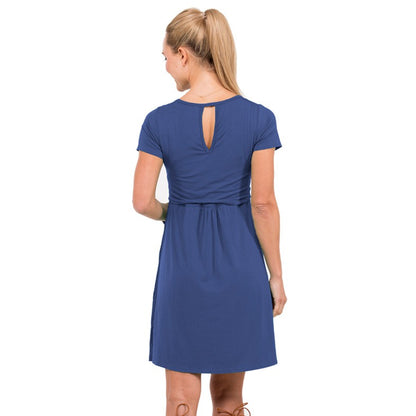 Spring Maternity Short Sleeves Betsy V Neck Dress / Baju Hamil Menyusui Premium