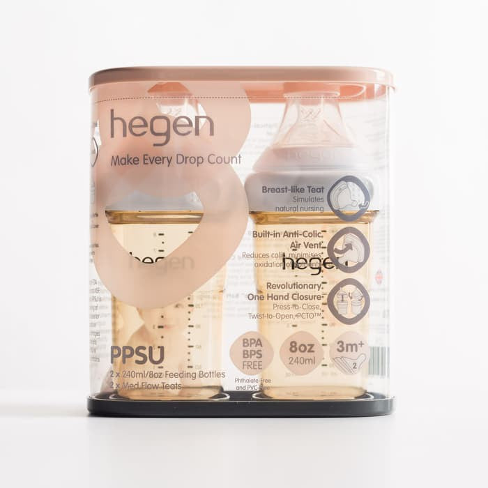 Hegen Botol Susu PCTO 240ml/8oz Feeding Bottle PPSU (2-pack)