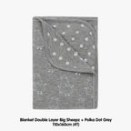 Double Layer Blanket Grey 4T 110X160CM Baa Baa Sheepz / Selimut Anak Baa Baa Sheepz
