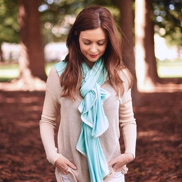 Bebitza Modal Nursing Cover - Teal /  Apron Menyusui Import Bebitza