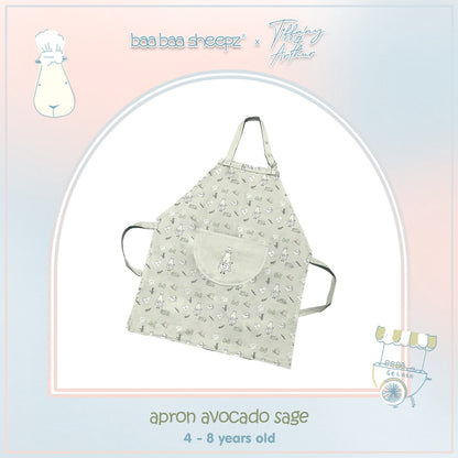 Celemek Anak Baa Baa Sheepz x Tiffany Bath Time Apron Kids - Chef Baa Baa 4 - 8 years old