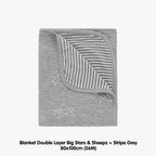 Double Layer Blanket Grey 36M Baa Baa Sheepz / Selimut Bayi 80X100cm