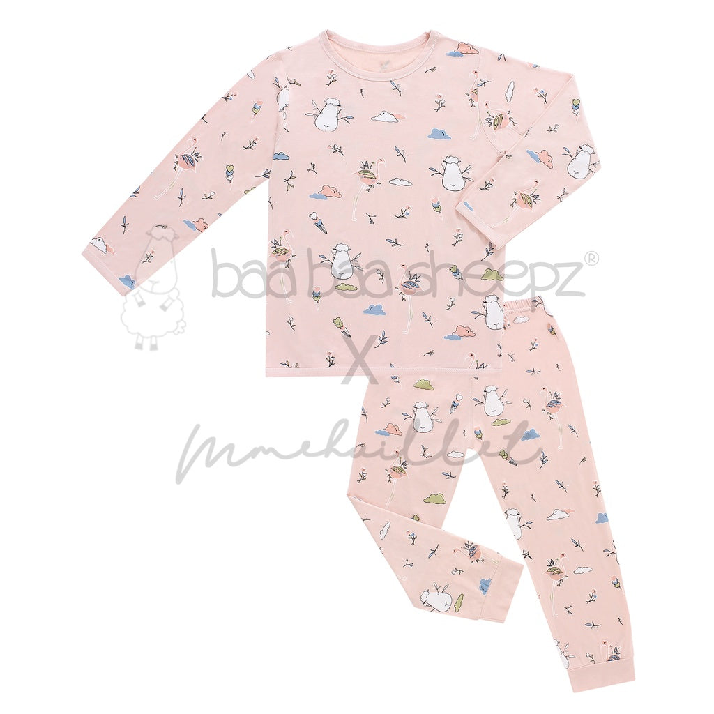 PYJAMAS SET ADULT FLAMINGO / PIYAMA LENGAN PANJANG DEWASA MMEHUILLET BAABAASHEEPZ