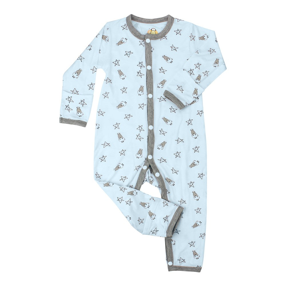 Baabaasheepz Bamboo Romper Snap Small Star Sheepz / Romper Lengan Panjang Anak Baabaasheepz