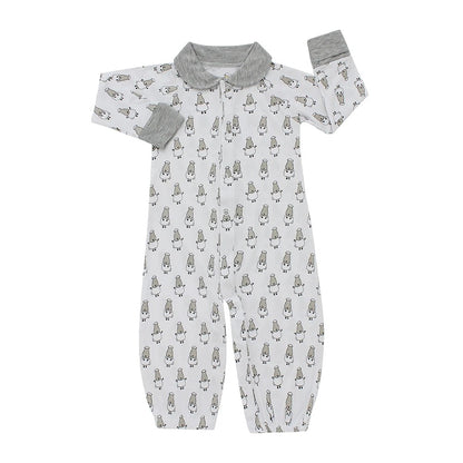 Convertible Gown & Romper  White Baa Baa Sheepz / Romper 2 in 1 Anak Bamboo Cotton Baa Baa Sheepz