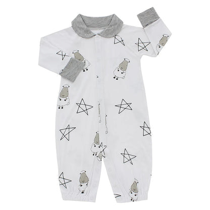 Convertible Gown & Romper  White Baa Baa Sheepz / Romper 2 in 1 Anak Bamboo Cotton Baa Baa Sheepz