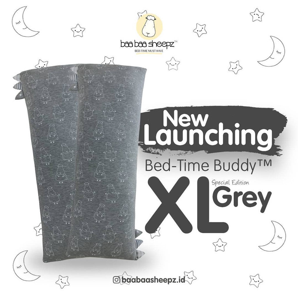 Pillow Buddy Baa Baa Sheepz XL Grey / Bantal XL Grey Baa Baa Sheepz