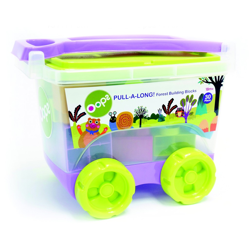 Oops Pull a Long Building Block / Mainan Bayi Anak Impor Premium Import