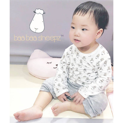 Pyjamas Set Bamboo White Small Sheepz Baa Baa Sheepz / Piyama Anak / Baju Tidur