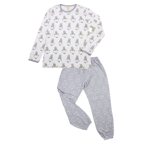 Pyjamas Set Bamboo White Small Sheepz Baa Baa Sheepz / Piyama Anak / Baju Tidur