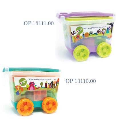 Oops Pull a Long Building Block / Mainan Bayi Anak Impor Premium Import
