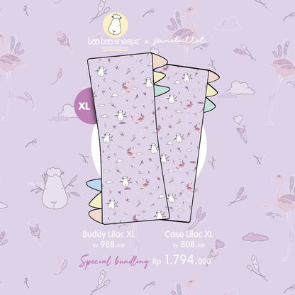 SPECIAL BUNDLING BUDDY LILAC + CASE LILAC / BANTAL BBS FLAMINGO